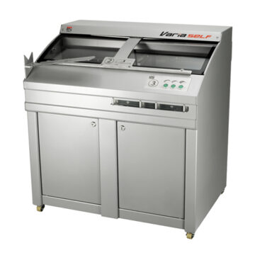 Tranciatrice a lama circolare Self-Service fino a 120 fette/minuto Varia Self è una tranciatrice programmabile a lama circolare destinata al self-service programmabile per 3 spessori di fetta.